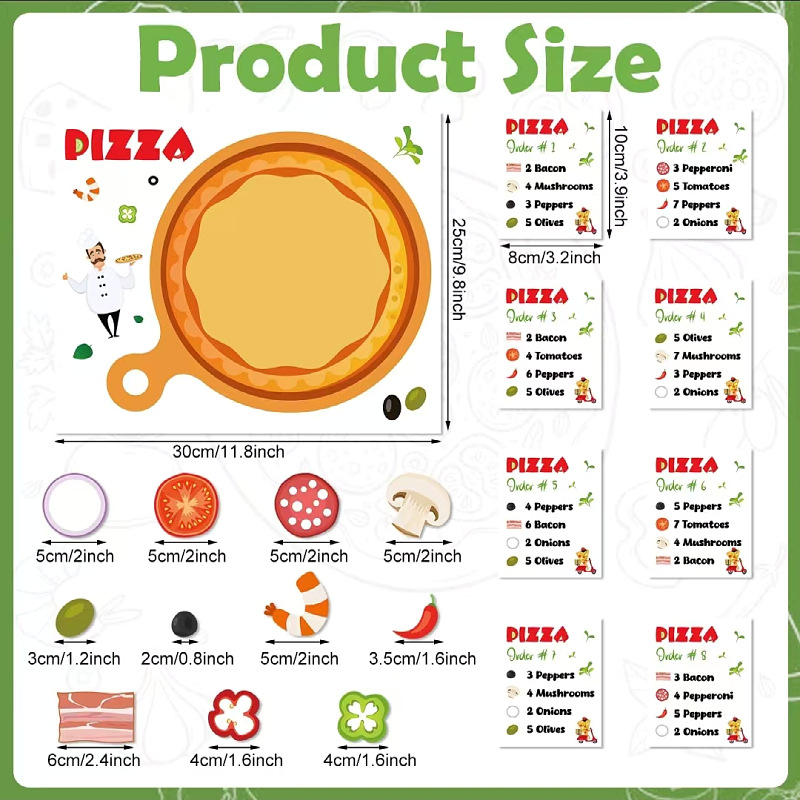 Nuevos productos fábricas de venta directa puzzle fieltro juguetes de pizza DIY niños puzzle juguetes de casa al por mayor