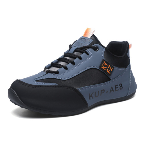 New versatile men's shoes, comfortable and lightweight, men's leather surface casual sports shoes, soft soles, built-in height sports shoes