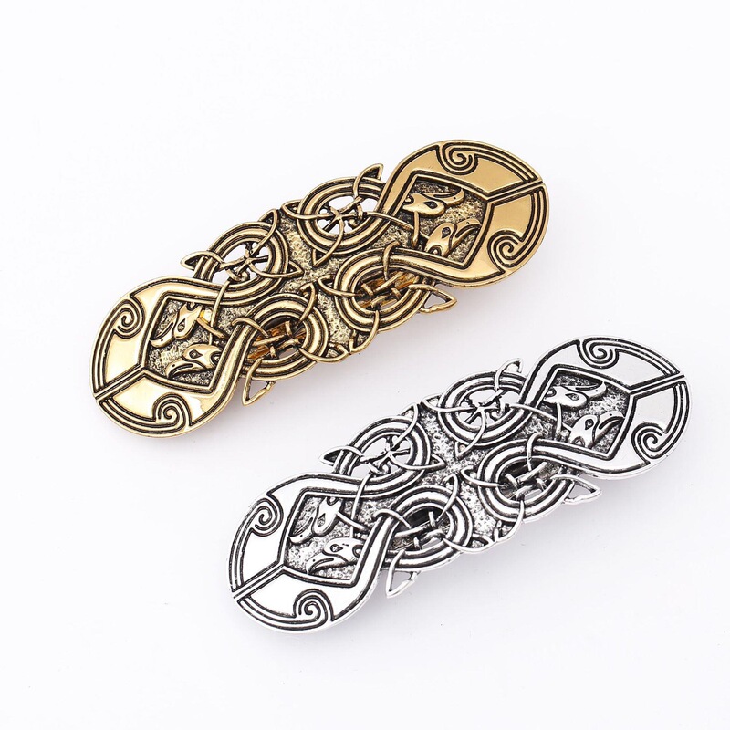2024 New Popular Retro Hairpin Ancient Coat Alloy Headwear Women's Antique Spring Clip European and American Fashion Top Clip Hair Accessories
