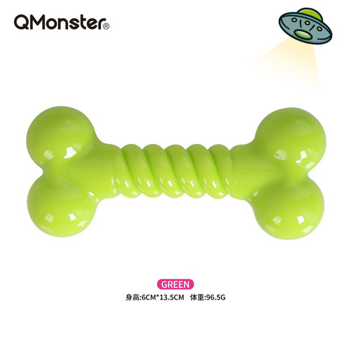 Qmonster Dog Bone Toy Durable Chewing Teeth Small Dogs TRP Safe and Environmentally Friendly Pet Supplies 