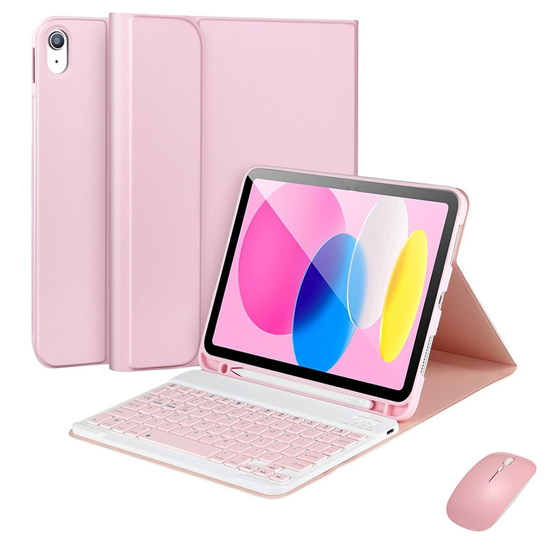 iPad10世代タブレット保護ケースに最適 10.9inch 取り外し可能な Bluetooth キーボード磁気ペンスロットレザーケース第 11 世代|undefined