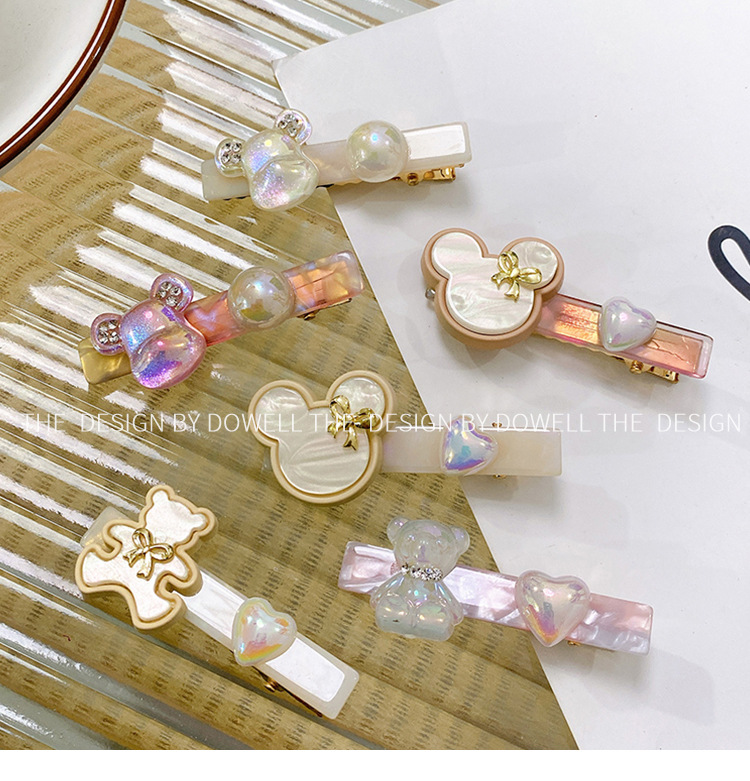 Cartoon Style Bear Alloy Stoving Varnish Hair Clip 1 Piece display picture 1