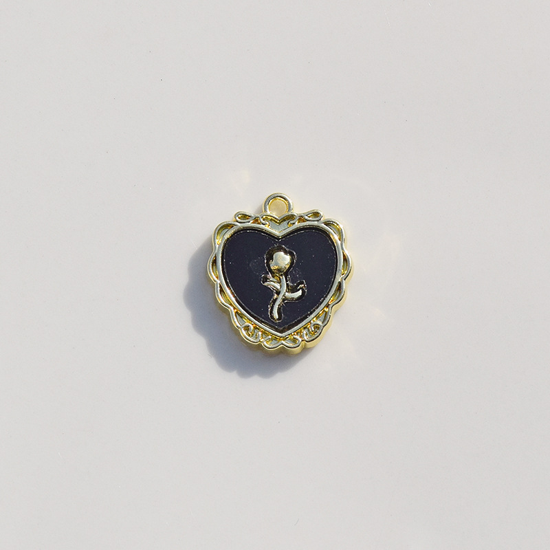 20g Weight Pendant Jewelry Making Type Charms Classification 10 PCS/Package Quantity Alloy Material Heart Shape Pattern All Seasons Season Polished Finish Plating Design Sweet Style 10 PCS/Package Alloy Heart Shape Polished Pendant Charms 1