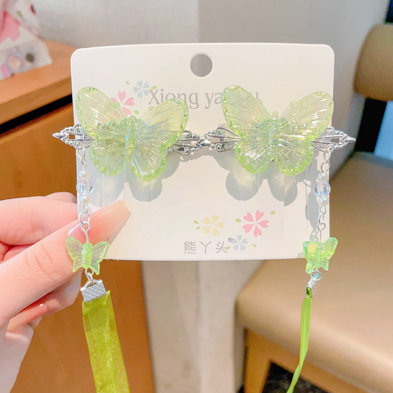 Chica de Hanfu tocado de los niños traje antiguo princesa borla horquilla estilo chino niña paso horquilla clip de pelo