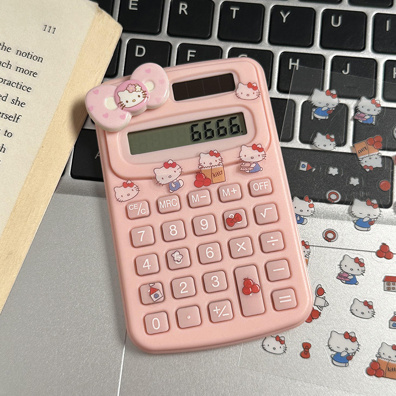 Calculadora de dibujos animados lindo creativo estudiante cultura de oficina producto de alto valor mini computadora portátil al por mayor
