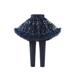 Girls leggings, culottes, autumn and winter holiday two-piece children's pants, girls tutu skirt, mesh star tutu skirt trousers