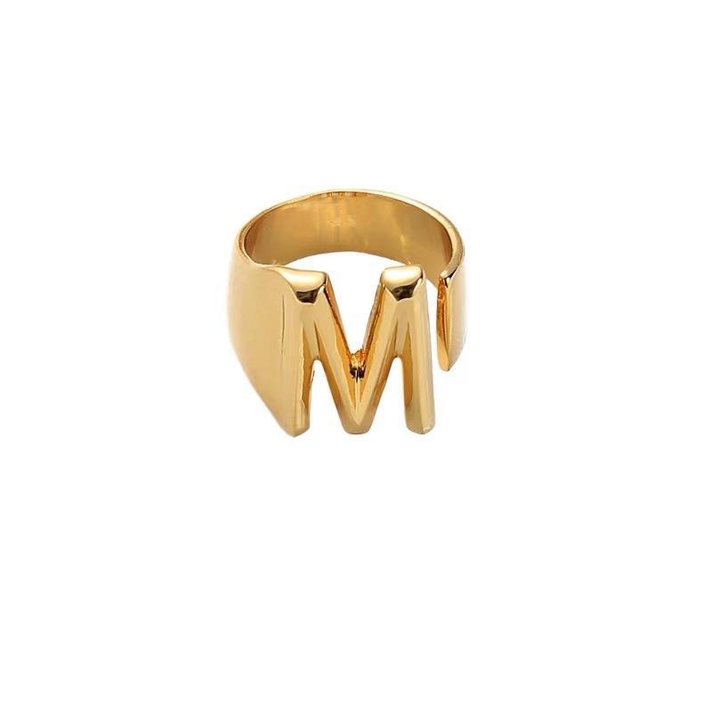 Fashion Letter Copper Plating Open Ring 1 Piece