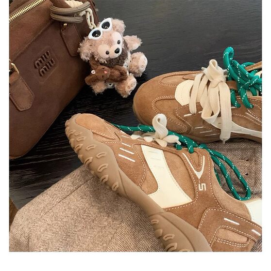Grape Mom Same Style Thick-soled Increased Casual Genuine Leather Sneakers Forrest Gump Shoes Women's New 2025 Spring and Autumn New
