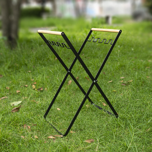 Outdoor folding garbage rack camping trash can portable simple peel box camping picnic self-driving storage and organization