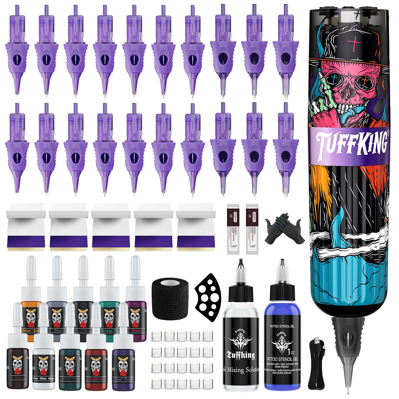 Corte de línea transfronteriza niebla DIY pluma de alimentación de tatuaje máquina de tatuaje motor personalidad venta caliente pluma de tatuaje venta caliente