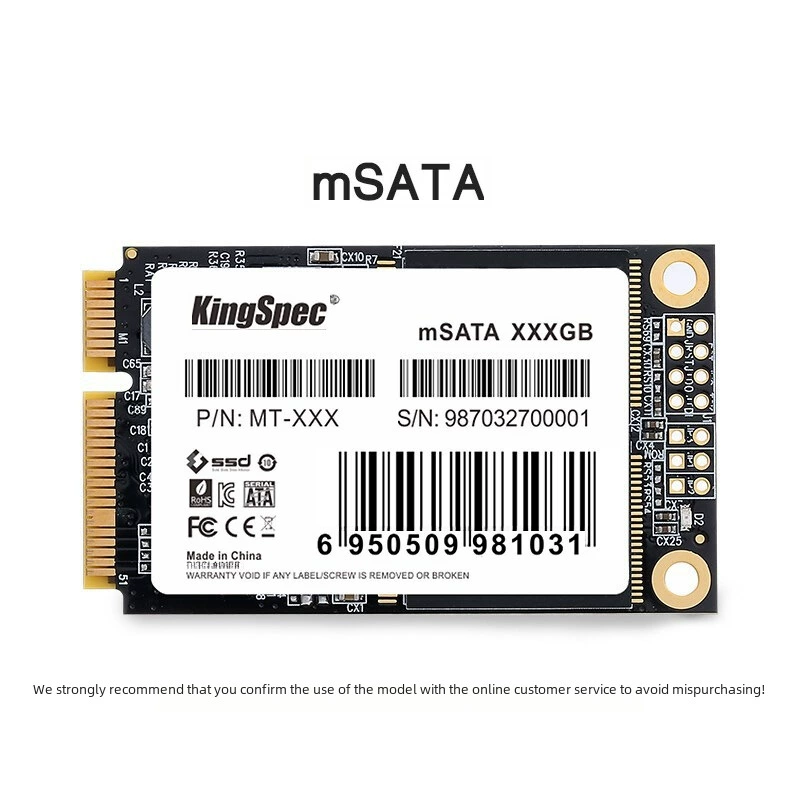 Жесткий SSD на базе 128GB KINGSPEC (金胜维) твердотельный диск с интерфейсом MSATA