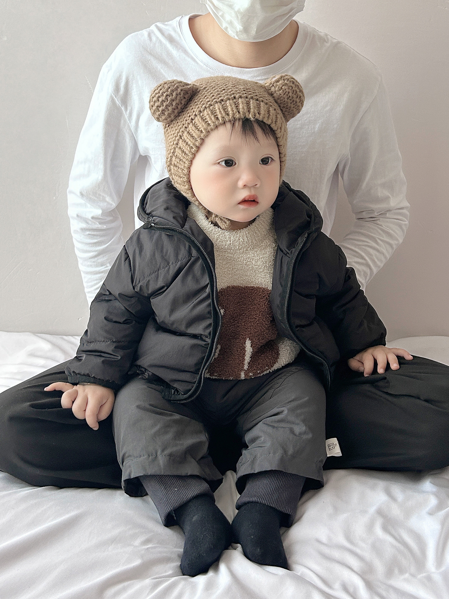 Ropa de niños coreana moda cool chaqueta de invierno para niños nuevo guapo bebé chaqueta con chaqueta con capuzas cálidas image 6