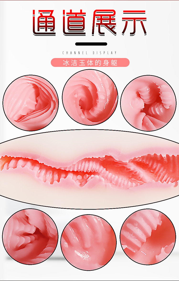 Jiuai Male Masturbator Aircraft Cup Realistic Vaginal Buttocks Inverted Mold TPE Manual — detail image 9