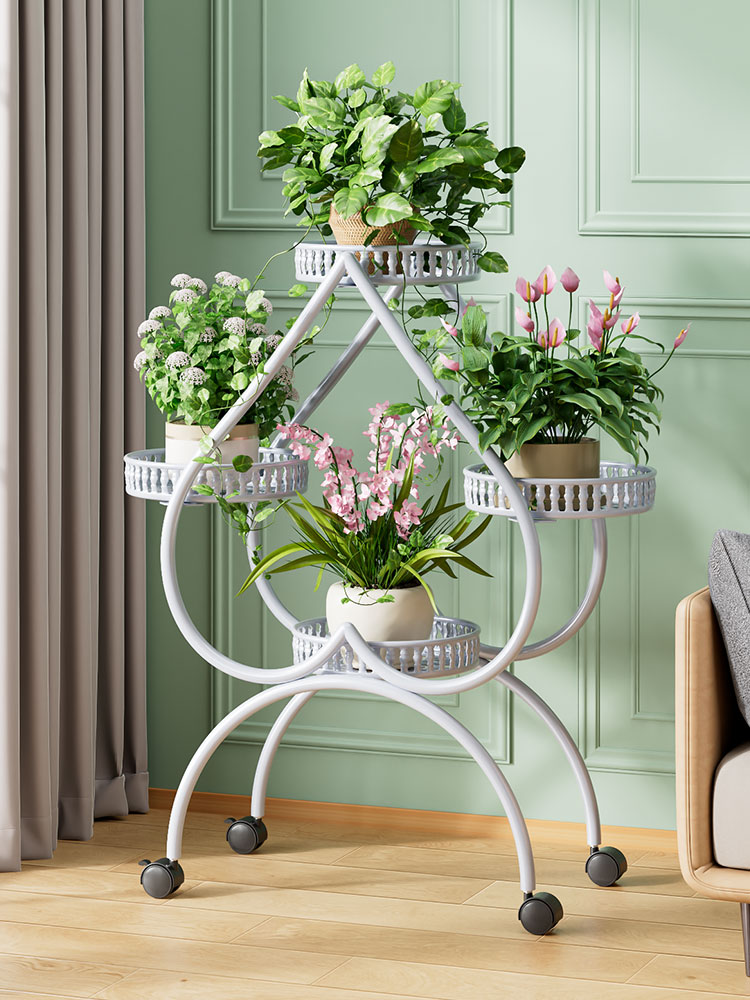 흰색 - 대담하고 두꺼워진 4개의 냄비 [무료 범용 바퀴]