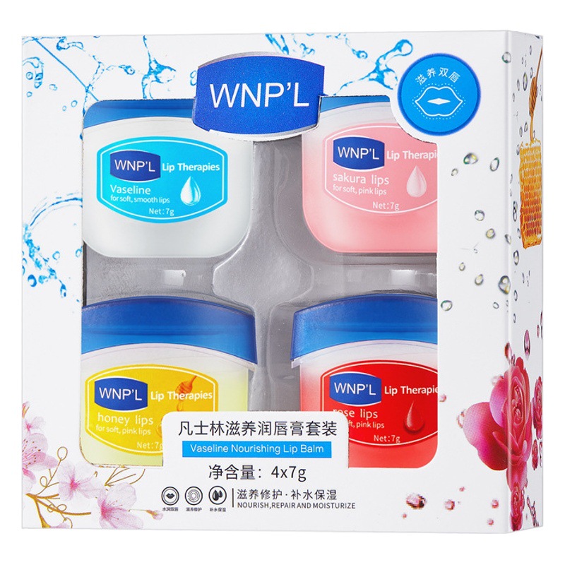 Wnp'L Vaseline Lip Balm Hydrating and Moisturizing Lip Mask to Reduce Lip Lines and Repair Lip Oil Gift Box for Dropshipping