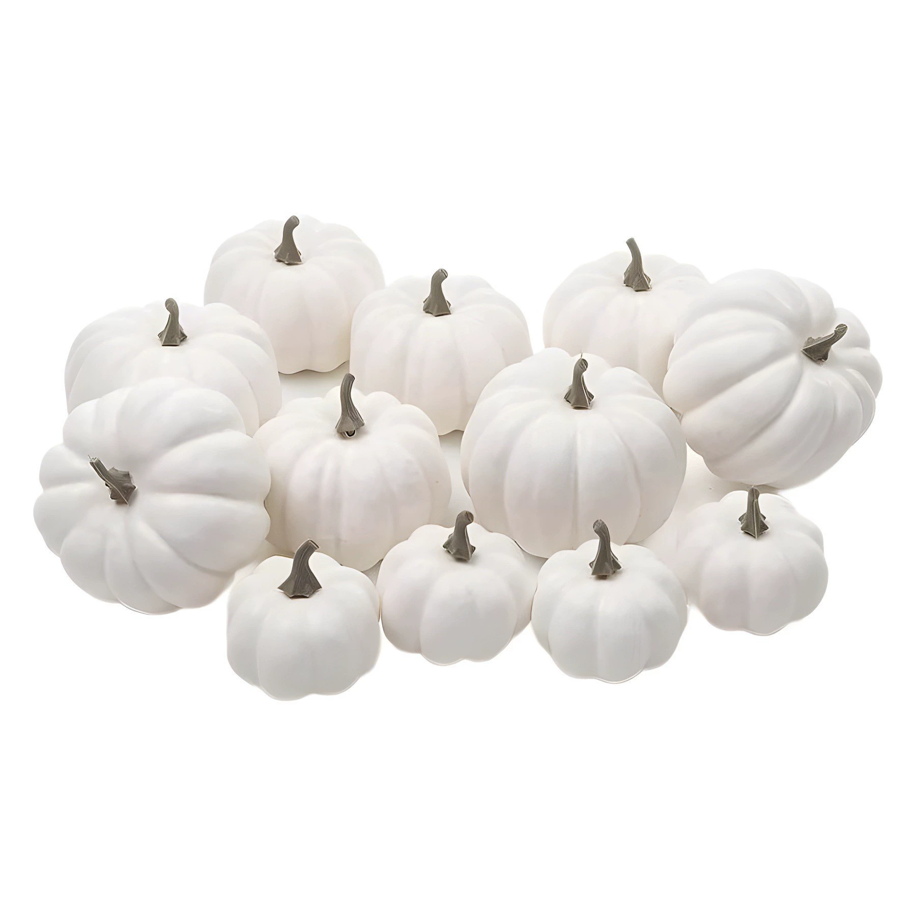 Cross-border e-commerce hot-selling Christmas pumpkin imitation white pumpkin plastic fake pumpkin Halloween mall scene decoration