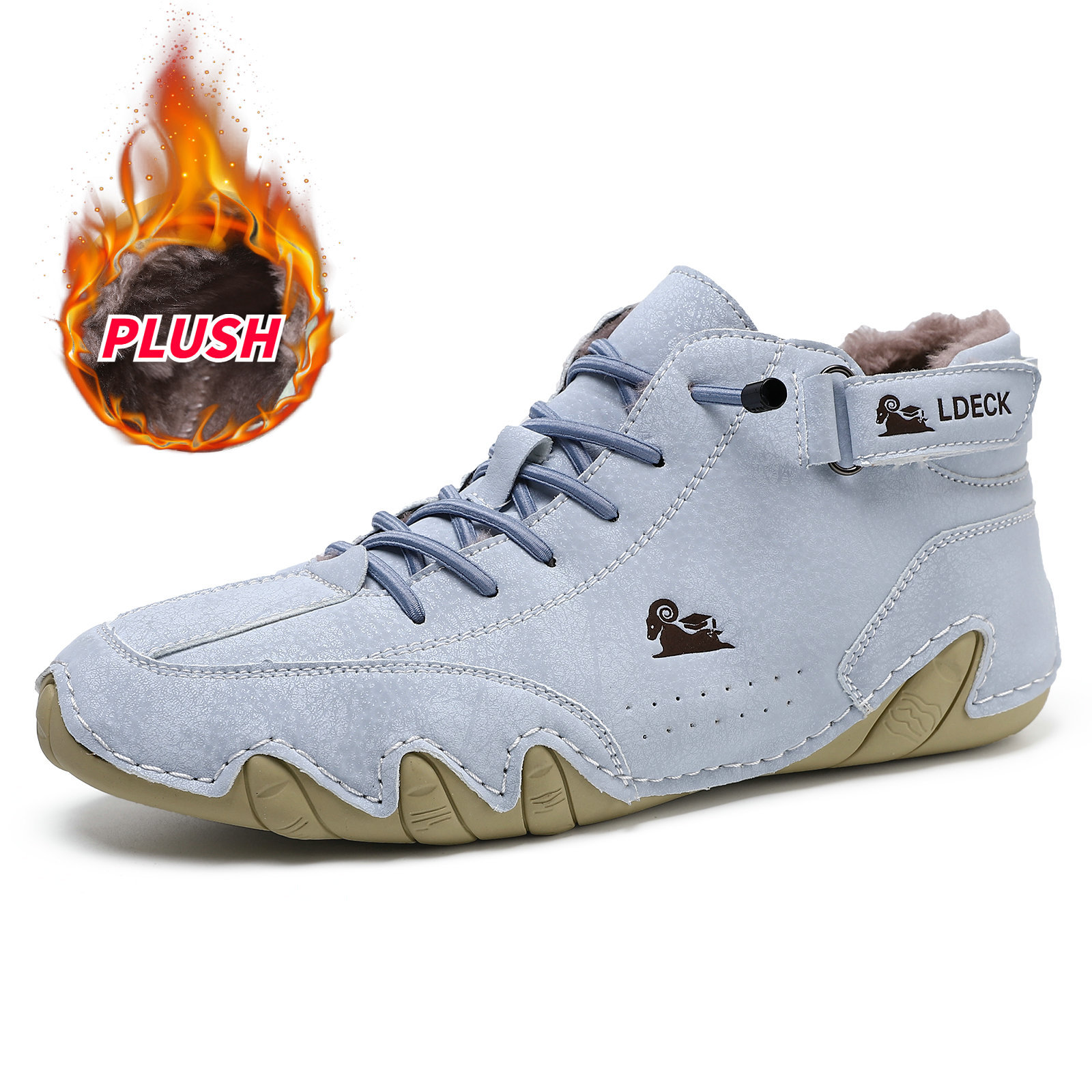Winter Fleece-Lined Martin Boots Plus Size Octopus Men's Warm Cotton Shoes High-Top Men's Sports Casual Shoes_vogvips.com
