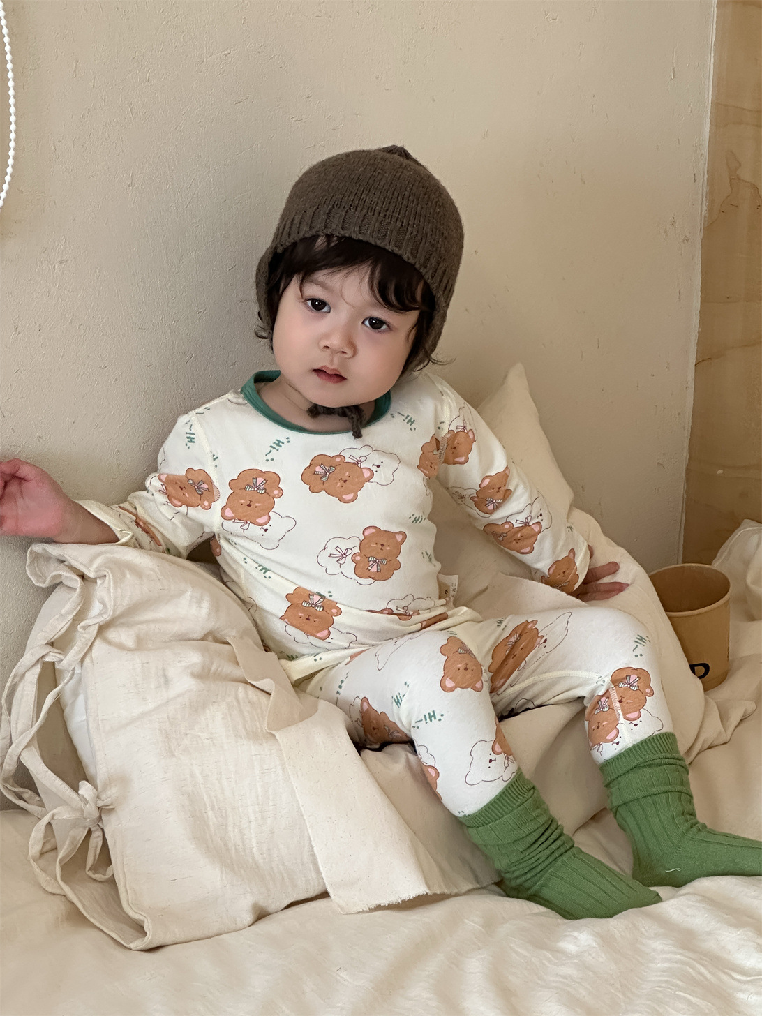 Niños pijamas de otoño set de ropa de bebé set de ropa de otoño ropa de otoño ropa infantil 2025 nuevo