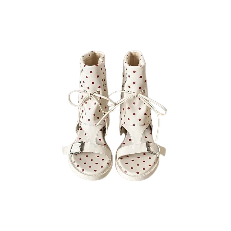 Boots de arco para mujeres de verano delgado transpiración interior aumento de altura cuando las sandalias romanas con dedos cortos