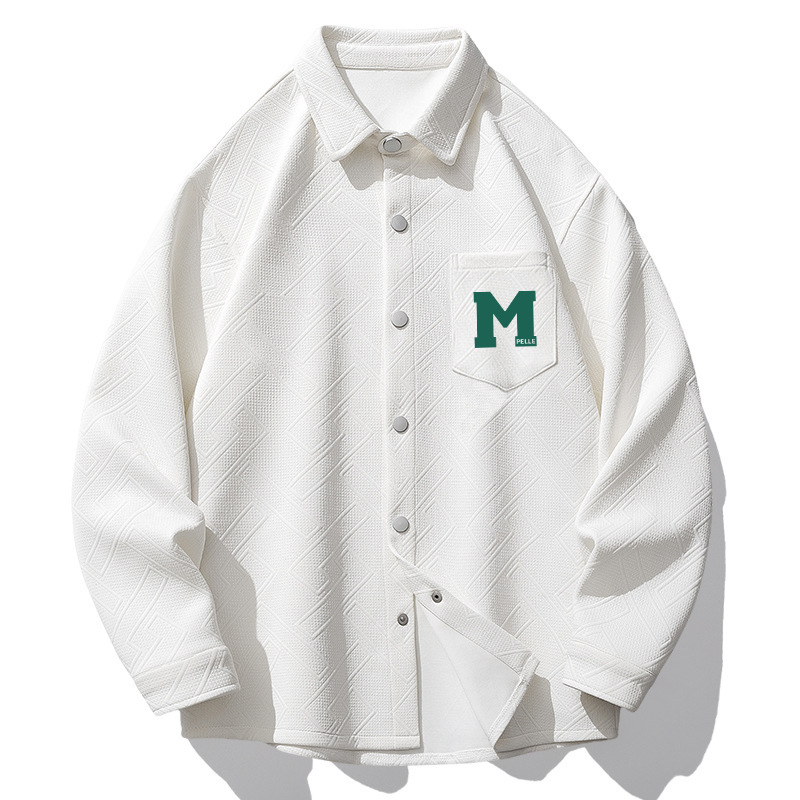 Waffe Shirt Men's Long-sleeved Spring and Autumn New Korean-style Fashionable Loose Casual Japanese Style Shirt Jacket for Boys