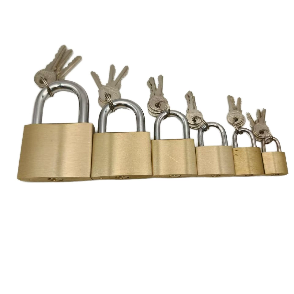 Чистый медный замок Медный производитель средний толстый тип медный замок завод латунный замок корпус водонепроницаемый полированный песок полированный медный замок