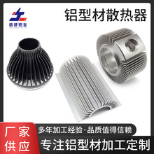 厂家供应铝合金散热器型材工业铝材CNC加工喷涂处理太阳花散热器