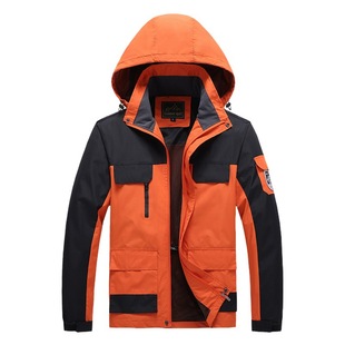Spring and Autumn couple's workwear jacket outdoor sports plus size thin riding jacket travel mountaineering suit for men