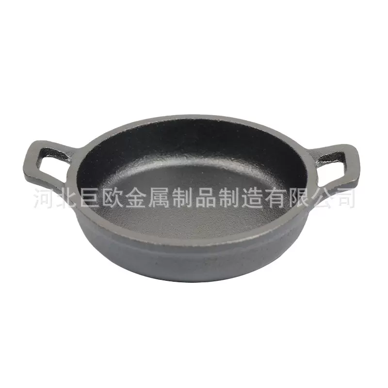 铸铁锅13cm平底锅双耳煎锅早餐锅煎蛋煎饼锅烙饼锅生煎锅烧烤锅