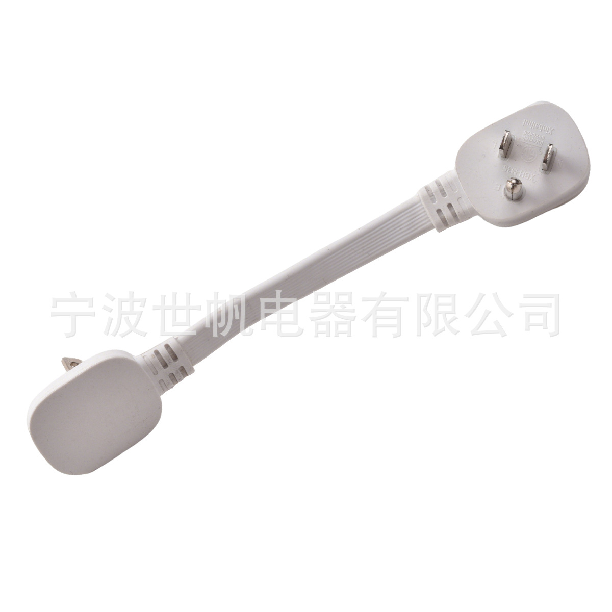 美规三插电源线三芯SPT-2 16/18awg扁线45度斜角超薄美规电源线