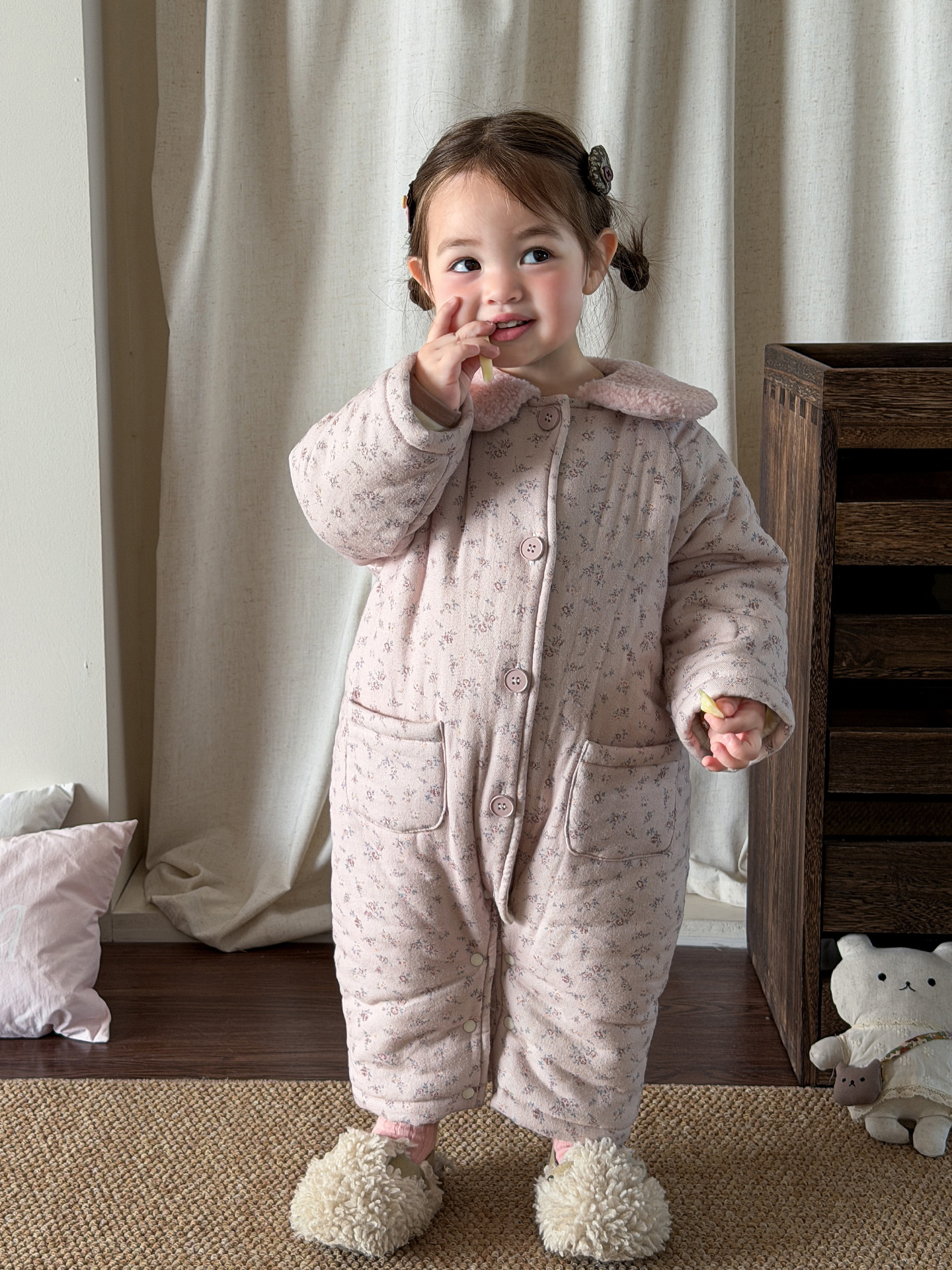 Sugar Pear ropa infantil, ropa de bebé, camiseta de algodón, ropa de invierno, ropa de escalada para niños de clase A.