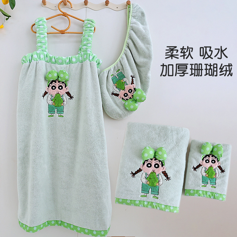 Ins-Style Bath Towel, Shower Cap, Bath Skirt, Towel Four-Piece Set, Thickened for Home Bathroom Decoration, Practical Double Online Bath Towel Ins-Style Bath Towel, Shower Cap, Bath Skirt, Towel Four-Piece Set, Thickened for Home Bathroom Decoration, Practical Double Online Bath Towel