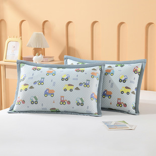 Summer Kidsren's Ice Silk Pillowcase Student Latex Cartoon Pillow Cover Kindergarten Baby Cool Pillow Cover 30X50