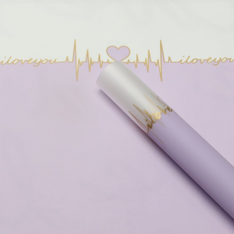 Huaxi Heartbeat Flower Wrapper Factory Wholesale gelatina película niebla papel florista impermeable papel de embalaje de flores