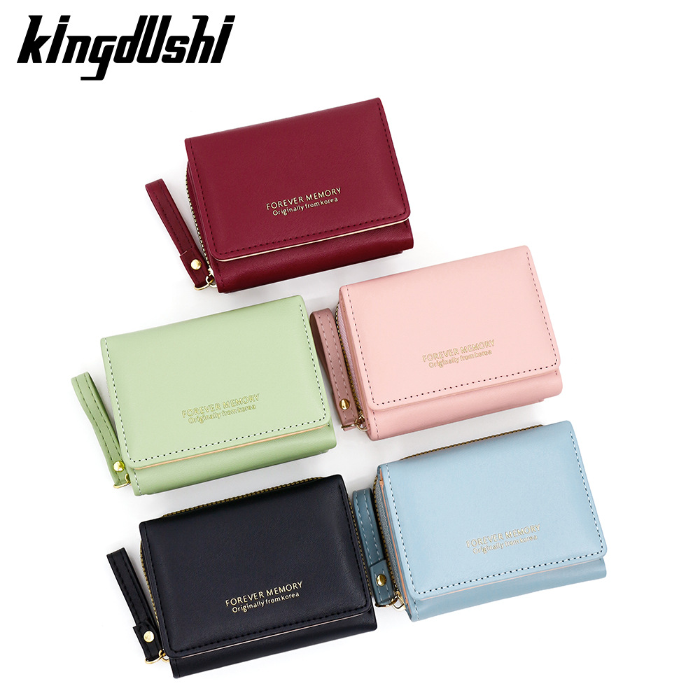 Coreano simple billetera de damas corta hebilla multi-tarjeta 30% bolso de cambio bolso certificados bolso de mano fábrica al por mayor