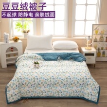 A类豆豆绒被秋冬水洗棉单双人学生宿舍被牛奶绒被子被芯加厚棉被