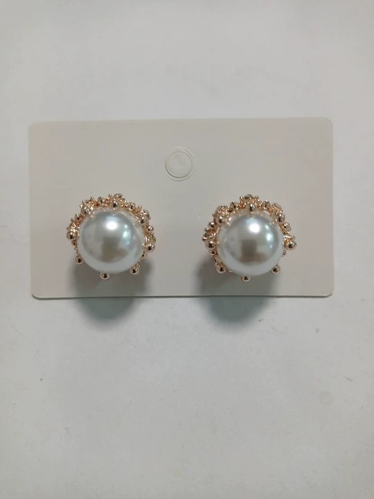 Серьги, серебряная игла 925, жемчужина и циркон floral ретро европейский стиль, лёгкий 0.036 кг