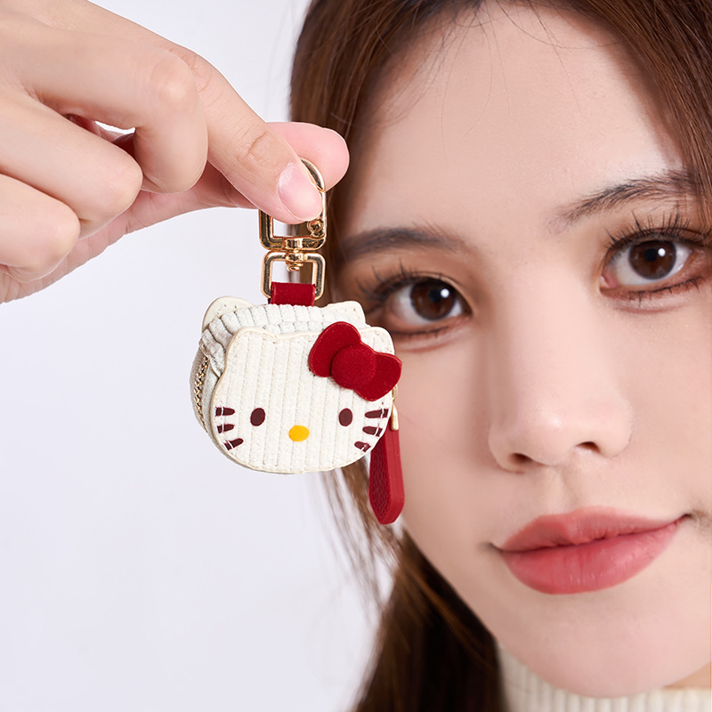 希音跨境秋冬灯芯绒卡通凯蒂猫钥匙扣挂件礼物包包挂饰抖音直播|undefined