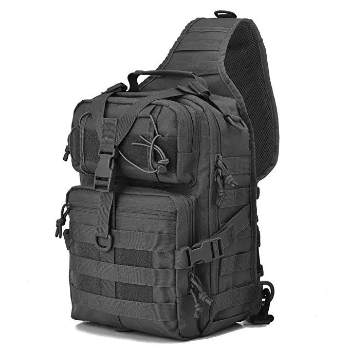Bolsa de sillín impermeable Oxford tela camuflaje fotografía crossbody bolsa al aire libre hombro táctico bolsa de pecho grande senderismo escalada bolsa