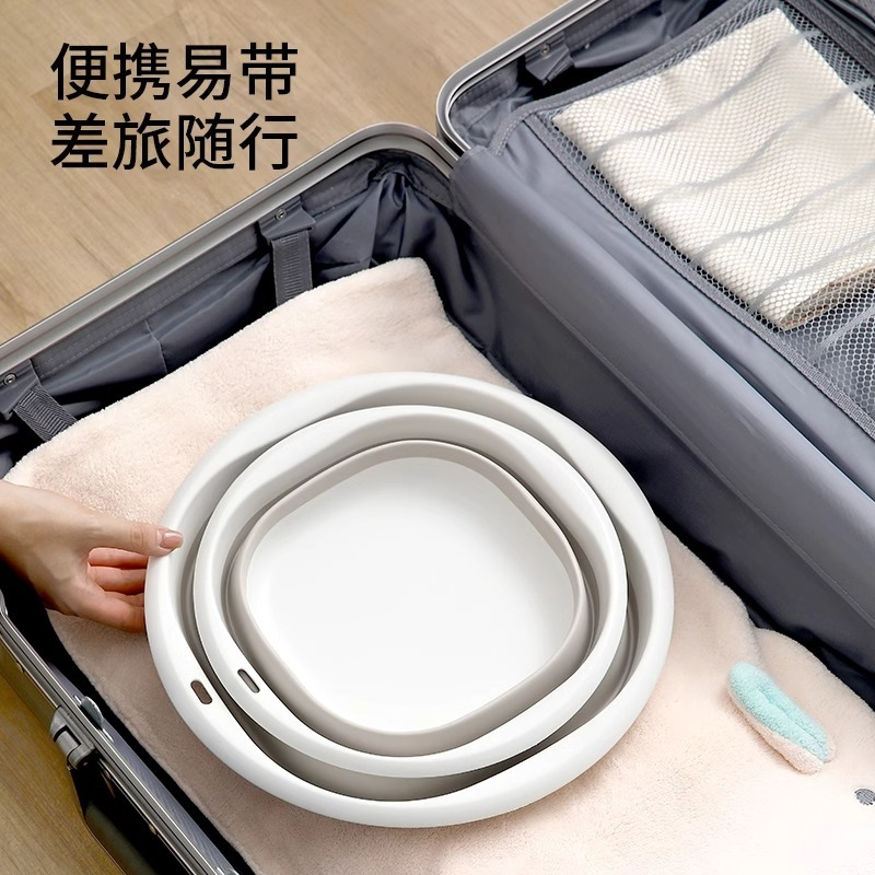便携折叠式脸盆折叠盆旅行户外婴儿盆大号家用塑料学生宿舍用盆91|undefined
