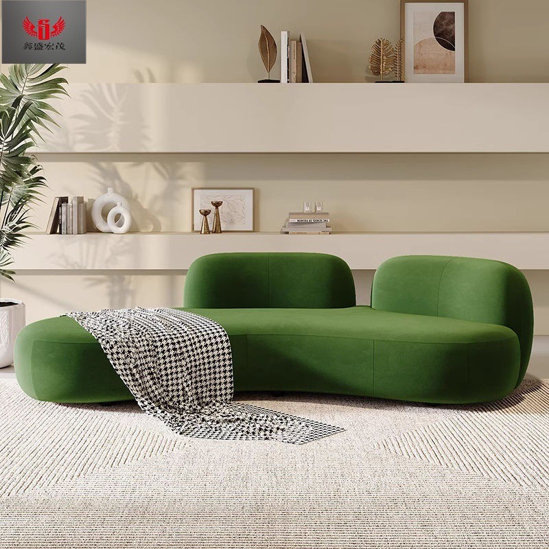 Tejido creativo sofá minimalista arco pequeño tipo de casa estilo crema salón de belleza tienda de ropa apartamento residencial café