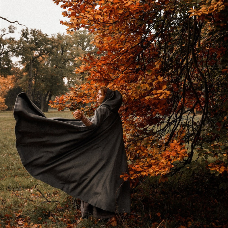 Ethnic solid color colored long elegant classic retro trench coat