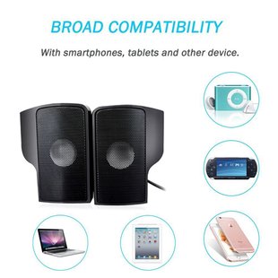 USB Clip Screen Mini Desktop Portable 2.0 Audio Desktop Notebook Speaker Clip Speaker Subwoofer Gift