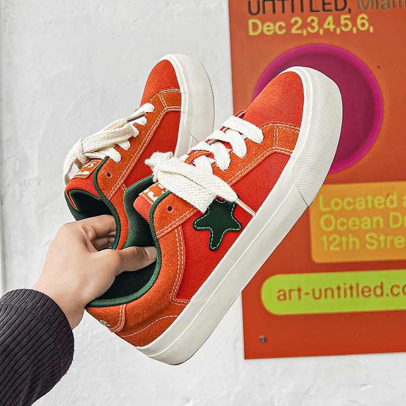 Летние дышащие кеды из холщовой ткани для студентов-мужчин 2024 года, новые нишевые корейские спортивные кроссовки, ретро-низкие кеды для пар