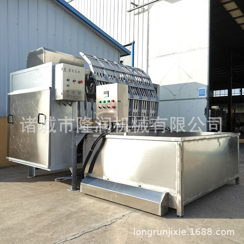 新款供货全自动杀猪刨毛机 大型整猪脱毛机 配套恒温不锈钢烫池