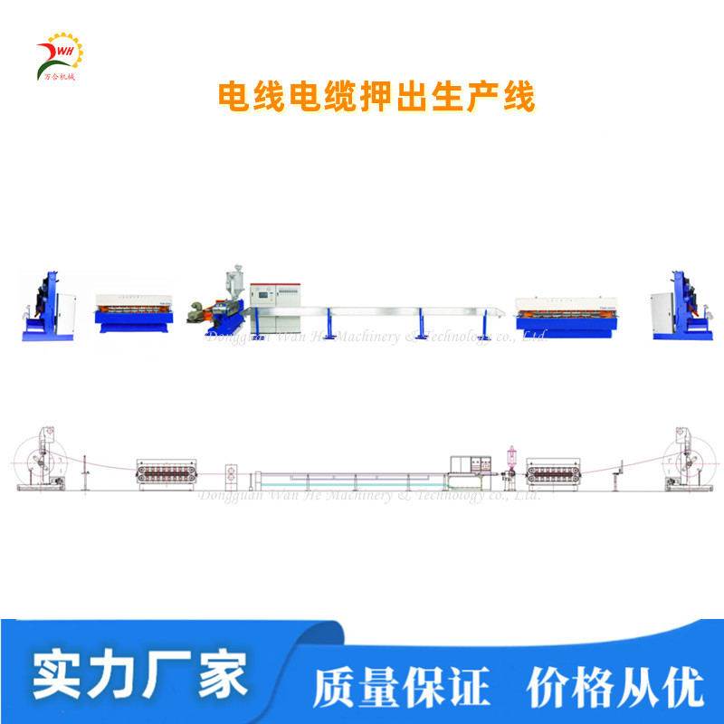 电线押出机 Φ50~120㎜电子电器布线挤出机、铁氟龙电线押出机