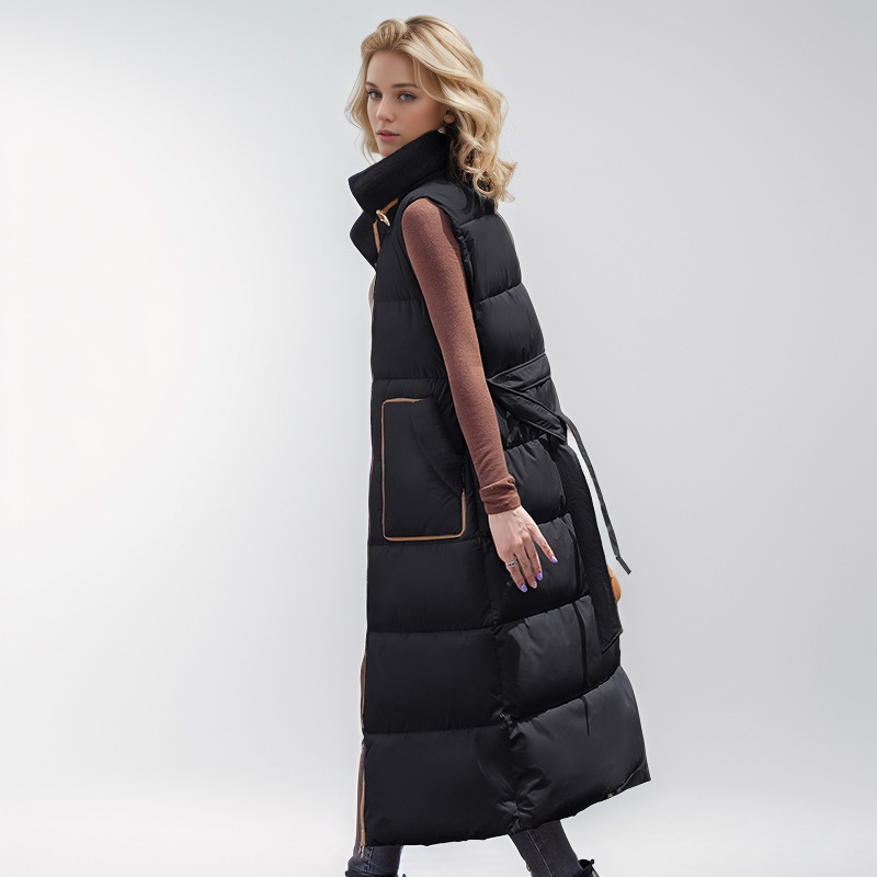 Abbigliamento da donna, giacca lunga e calda in cotone, gilet per donna, 2024, nuovo stile, moda, fascia alta in cotone, giacca calda snellente_voghion.com