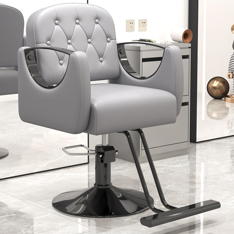Fábrica directa de sillas de peluquería taburetes de peluquería asiento giratorio elevador para salón de peluquería silla de corte de pelo giratorio