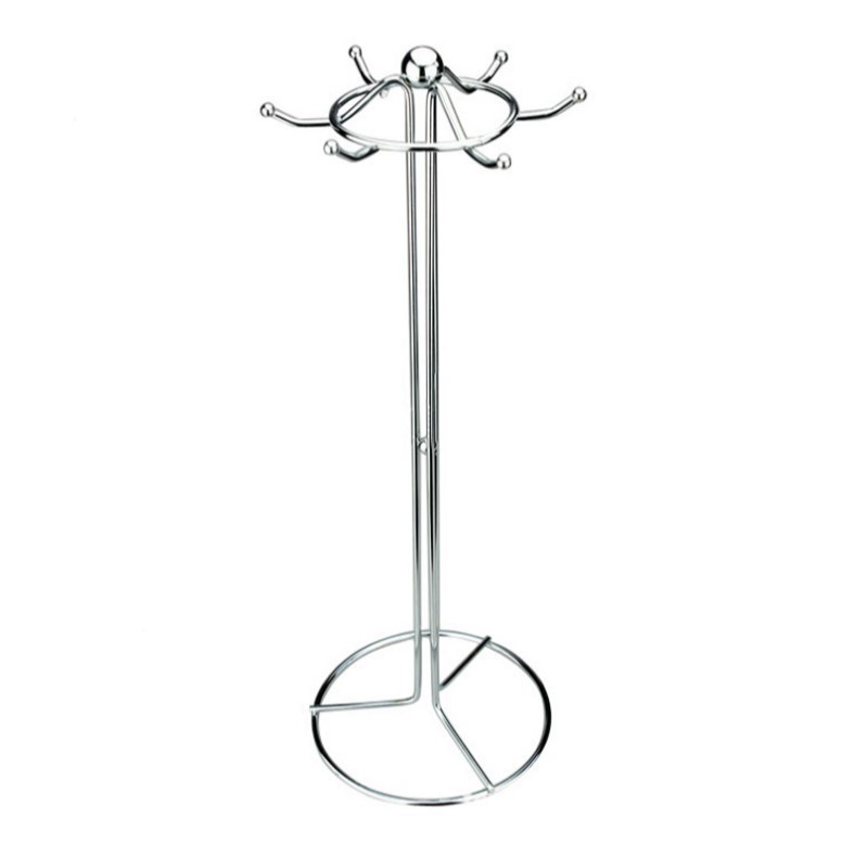 Round bead rack iron wire rack kitchen storage rack kitchen utensils tableware rack cooking utensils storage rack shovel spoon six shelves.