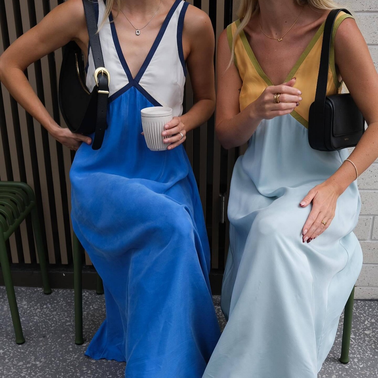 Gy25023 Fashionable V Neck Sleeveless Color-Blocked Dress 2024 Spring and Summer New Product