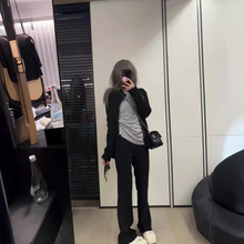 好搭春季新款 人手一条 休闲纸片人私服裤 垂坠挺阔感微喇